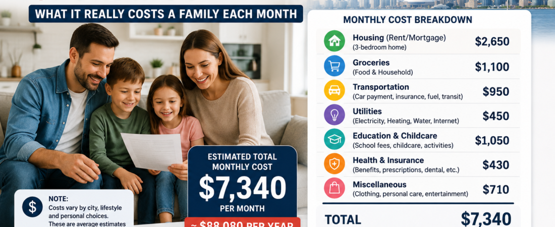 Cost of Living in Canada in 2026: What It Really Costs a Family Each Month