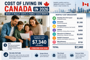 Cost of Living in Canada in 2026: What It Really Costs a Family Each Month