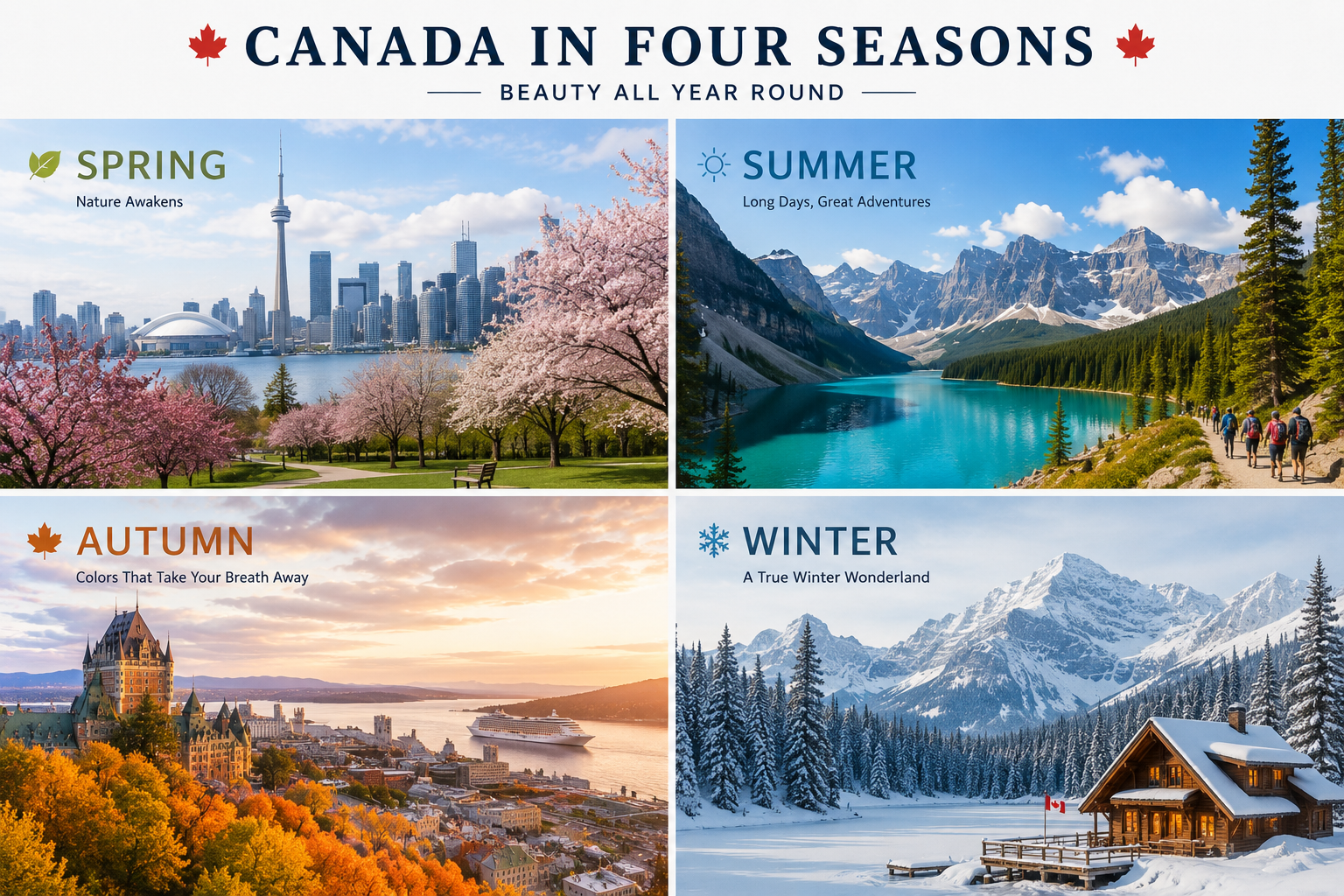 Canada in Every Season: The Best Places to Visit in Spring, Summer, Fall and Winter