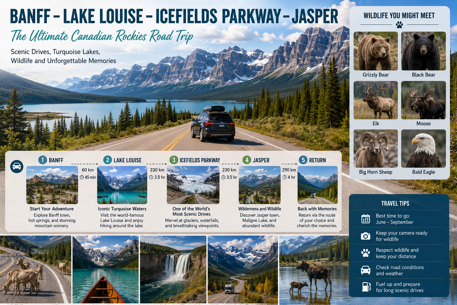 The Ultimate Canadian Rockies Road Trip: Banff, Lake Louise, Jasper and Beyond