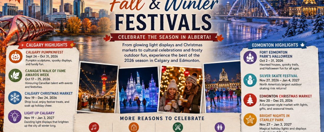 Best Calgary and Edmonton Fall & Winter Festivals 2026: September to Christmas Events