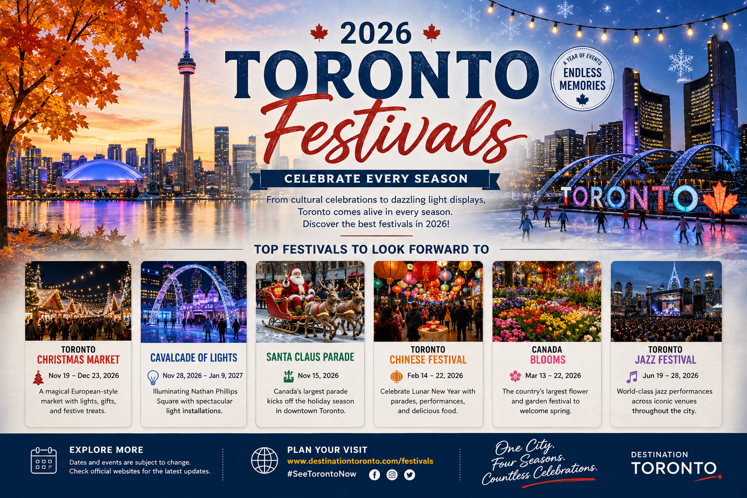 Best Toronto Fall & Winter Festivals 2026: Halloween, Christmas Markets & Free Events
