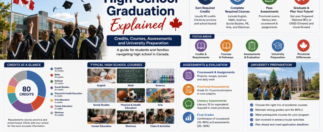 Canadian High School Graduation Explained: Credits, Courses, Assessments and University Preparation