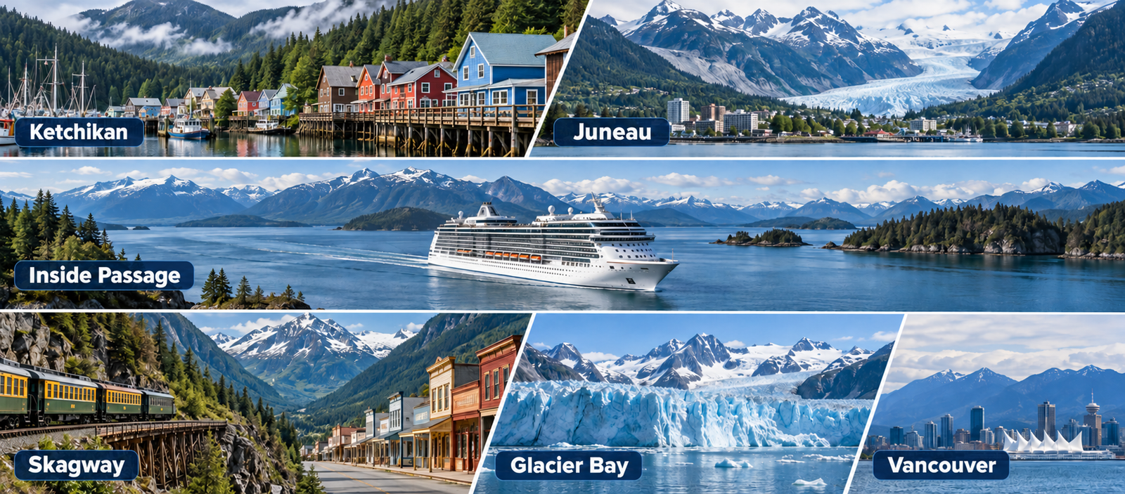 Vancouver to Alaska Cruise Route Guide: Ports, Glaciers and Top Attractions