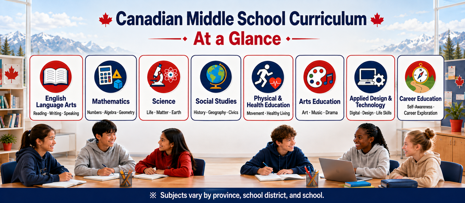 Canadian Middle School Subjects Explained: How Many Courses Do Students Take Per Semester?